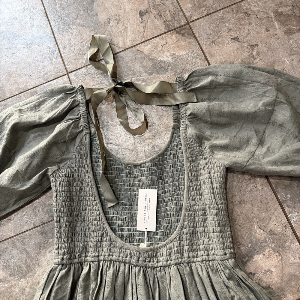 NWT LAUDE the Label dress Green Size L/XL - Picture 3 of 7